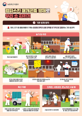 경남도, 럼피스킨 위험주의보 발령기준도입,여름철 모기매개질병 사전예방
