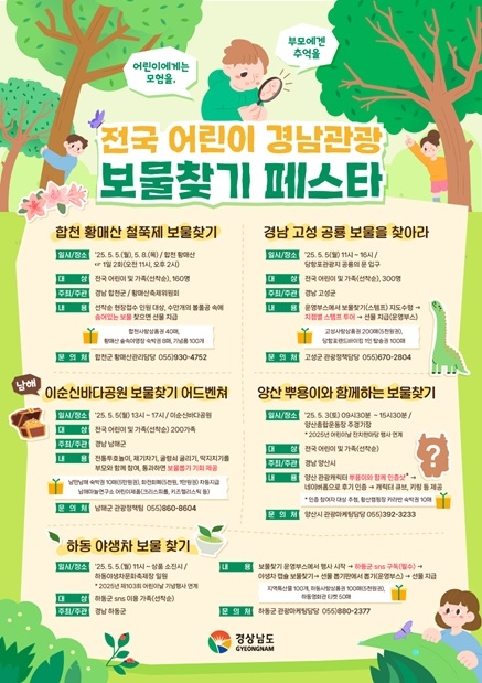 「전국 어린이 경남관광 보물찾기 페스타」개최